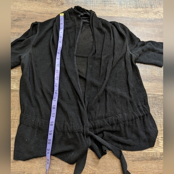 ARMANI collezioni black tie up open cardigan wrap - Picture 2 of 9